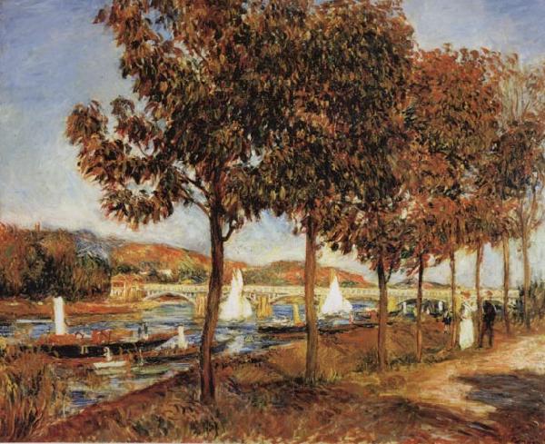 Pierre Renoir The Bridge at Argenteuil in Autunn Spain oil painting art